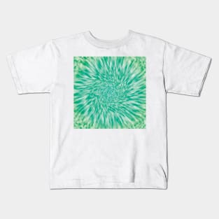 Sea green tie dye circle Kids T-Shirt